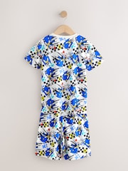 Blue/White Sonic Short Licence Pyjamas 2 Pack (3-14yrs) - Image 7 of 9