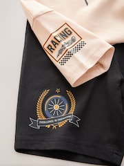 Black/Ecru Mclaren Single Short Pyjamas (3-16yrs) - Image 9 of 10
