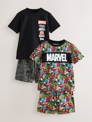 Black/Red Marvel Short Pyjamas 2 Pack (3-14yrs) - Image 1 of 7