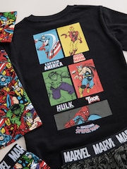 Black/Red Marvel Short Pyjamas 2 Pack (3-14yrs) - Image 10 of 11