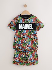 Black/Red Marvel Short Pyjamas 2 Pack (3-14yrs) - Image 2 of 7