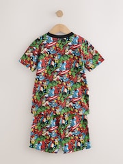 Black/Red Marvel Short Pyjamas 2 Pack (3-14yrs) - Image 3 of 7