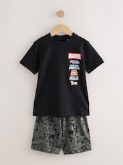 Black/Red Marvel Short Pyjamas 2 Pack (3-14yrs) - Image 4 of 7