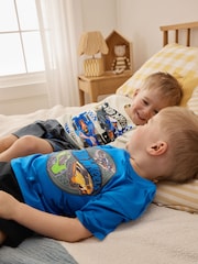 Blue/White Hot Wheels Short Pyjamas 2 Pack (12mths-10yrs) - Image 3 of 13