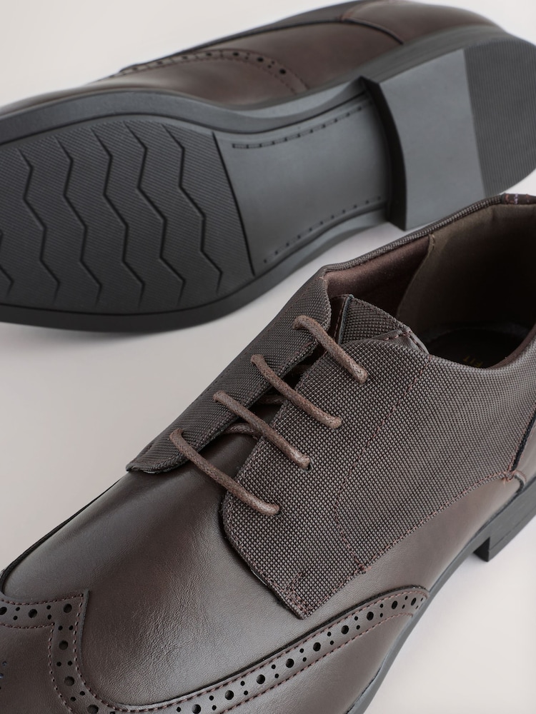 Brown Wide Fit Brogue Shoes - Image 5 of 5 Brown Wide Fit Brogue Shoes - Image 5 of 5