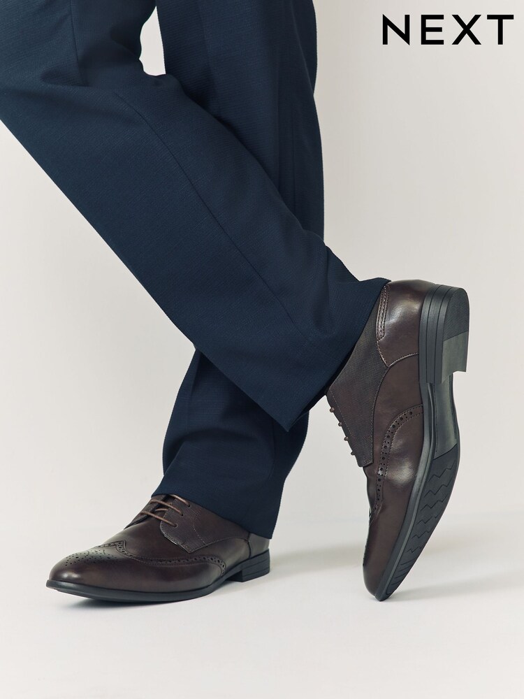 Brown Wide Fit Brogue Shoes - Image 7 of 7 Brown Wide Fit Brogue Shoes - Image 7 of 7
