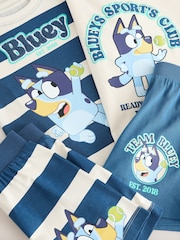 Blue/White Bluey Short Pyjamas 2 Pack (12mths-8yrs) - Image 11 of 11