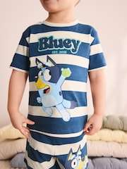 Blue/White Bluey Short Pyjamas 2 Pack (12mths-8yrs) - Image 4 of 11