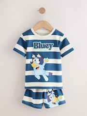 Blue/White Bluey Short Pyjamas 2 Pack (12mths-8yrs) - Image 7 of 11