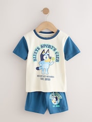 Blue/White Bluey Short Pyjamas 2 Pack (12mths-8yrs) - Image 9 of 11