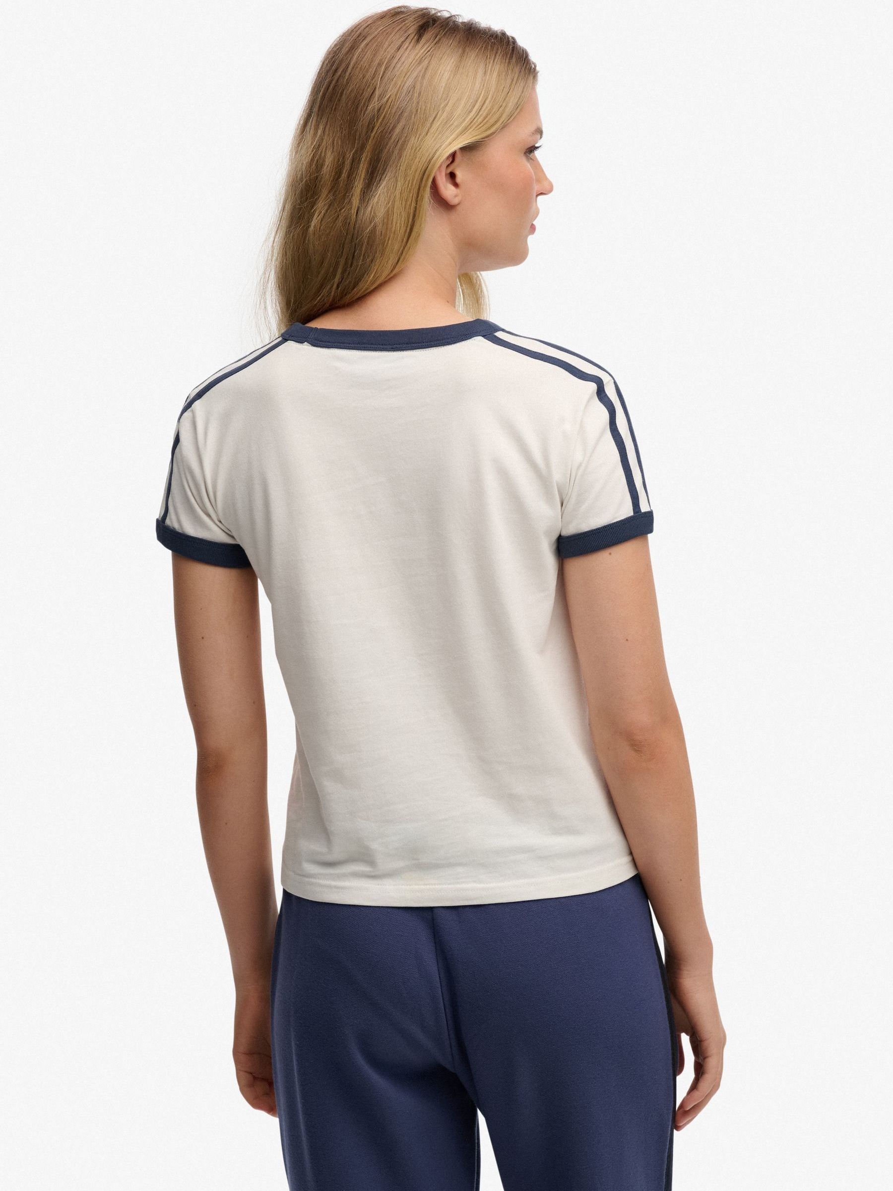 Buy Superdry White Athletic Essentials Graphic Ringer T-Shirt from Next ...