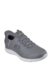 Skechers Grey Slipins Summits High Range Trainers - Image 3 of 6