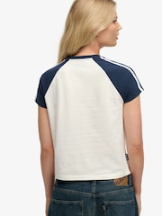 Alb/Albastru - Superdry Essential Retro T-Shirt - Imaginea 3 din 7