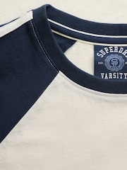 Alb/Albastru - Superdry Essential Retro T-Shirt - Imaginea 7 din 7