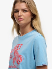 Superdry Blue Roadside Trade Relaxed T-Shirt - Image 5 of 5
