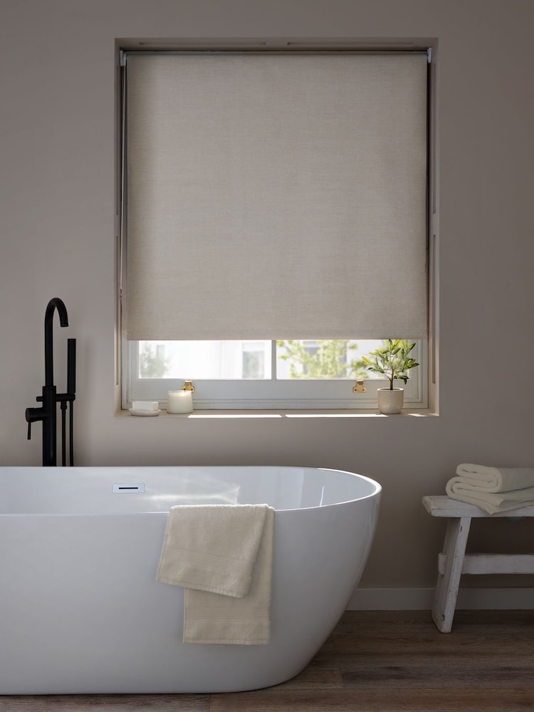 Natural Light Ready Made Printed Texture Moisture Resistant Roller Blinds - Image 2 of 6