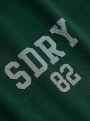 Superdry Green Athletic Essentials Side Stripe Logo T-Shirt - Image 6 of 6