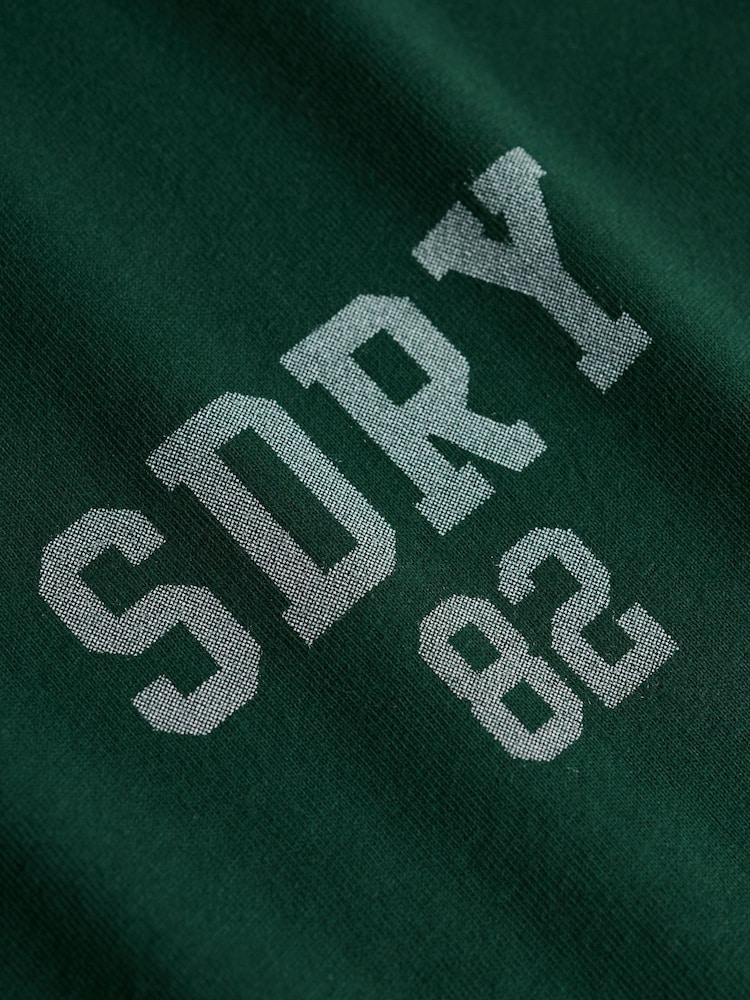 Superdry Green Athletic Essentials Side Stripe Logo T-Shirt - Image 6 of 6 Superdry Green Athletic Essentials Side Stripe Logo T-Shirt - Image 6 of 6