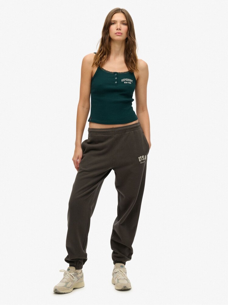 Superdry Green Athletic Essential Button Cami - Image 2 of 6