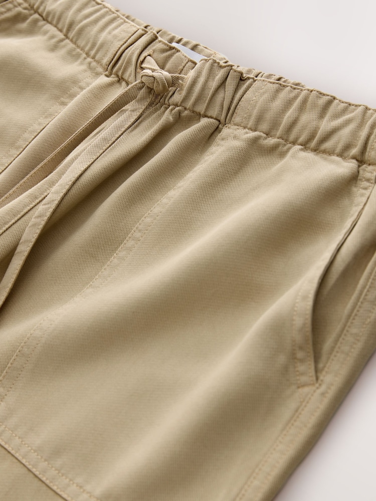 Stone Tapered Leg TENCEL™ Trousers - Image 2 of 3