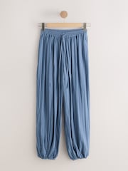 Blue Crushed Balloon Leg Trousers - Image 5 of 7