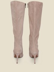 Sosandar Natural Suede Stiletto Knee High Boots - Image 3 of 4
