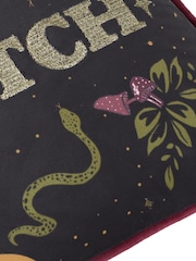 Furn Black Magic Bad Witch Piped Velvet Cushion - Image 3 of 3