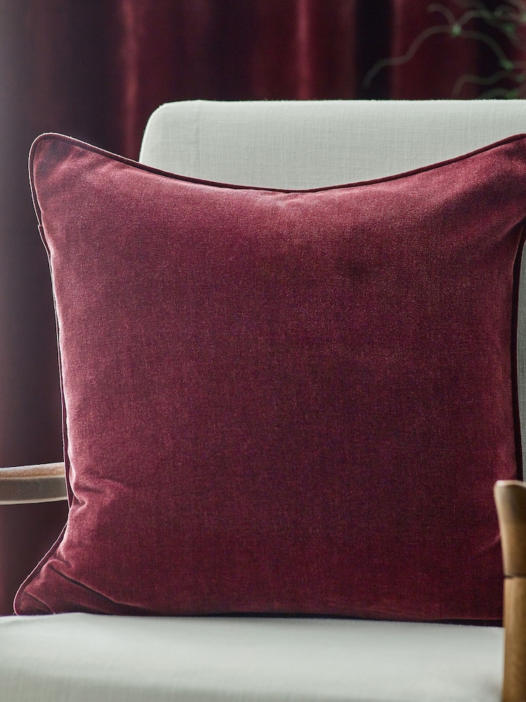 Yard Beetroot Heavy Chenille Piped Cushion - Image 1 of 4 Yard Beetroot Heavy Chenille Piped Cushion - Image 1 of 4