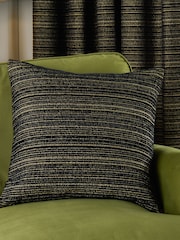 Paoletti Black Gold Jupiter Jaquard Cushion - Image 1 of 5
