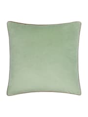 Furn Eucalyptus Natural Meridian Velvet Cushion - Image 1 of 3