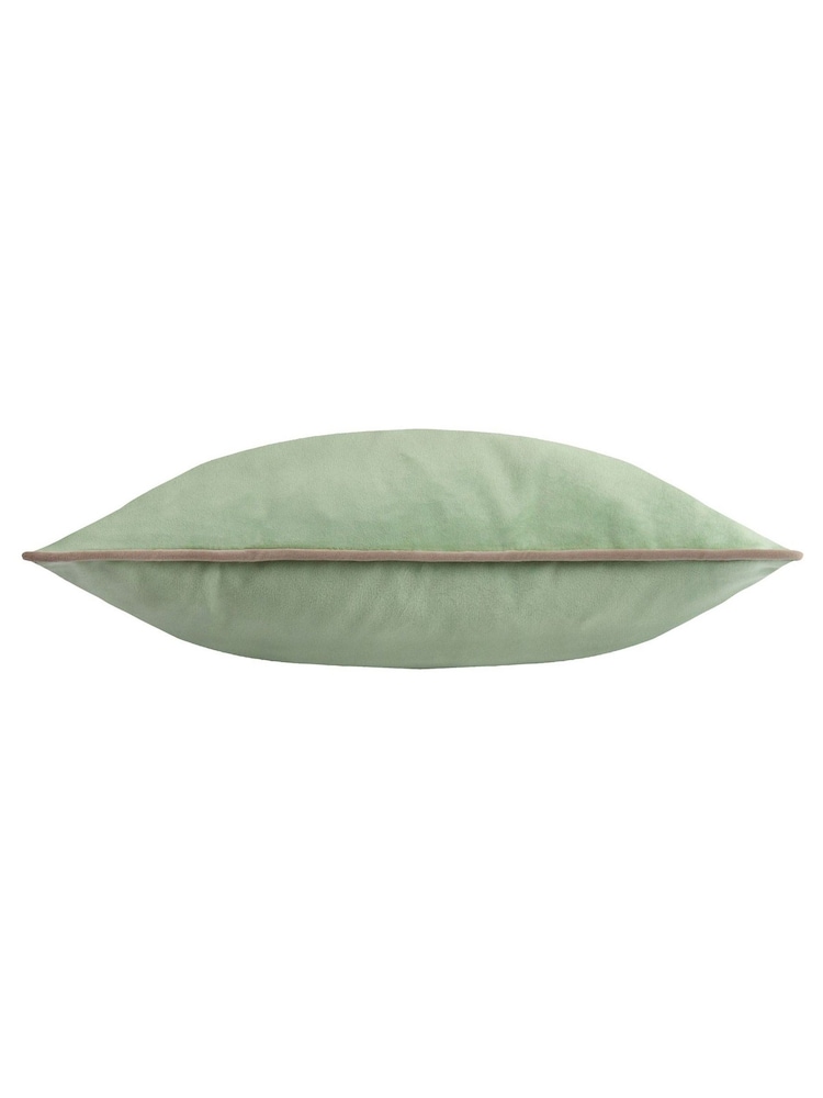 Furn Eucalyptus Natural Meridian Velvet Cushion - Image 2 of 3