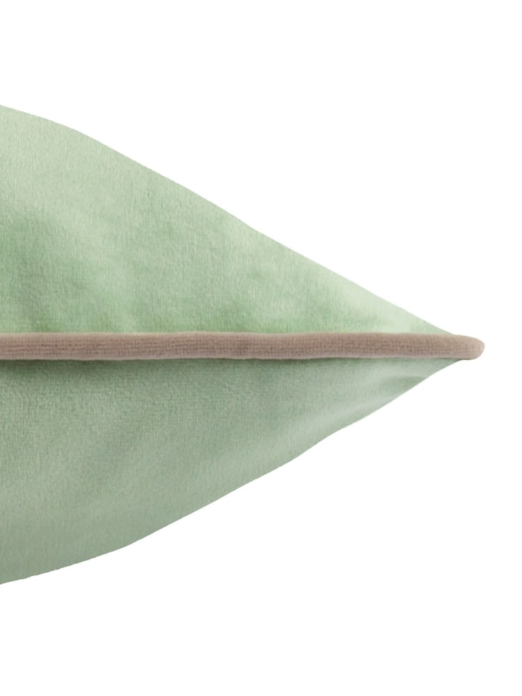 Furn Eucalyptus Natural Meridian Velvet Cushion - Image 3 of 3