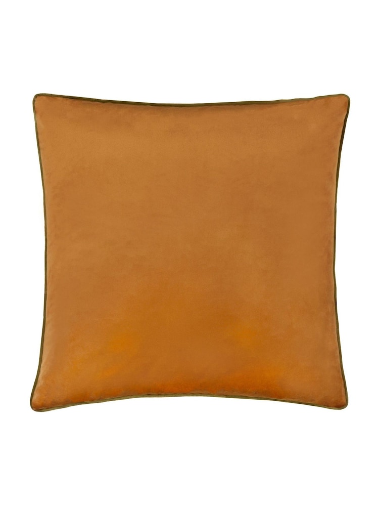 Furn Ginger Olive Meridian Velvet Cushion - Image 1 of 3