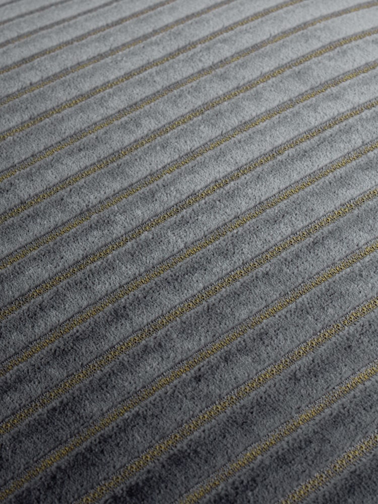 Paoletti Charcoal Savoy Stripe Velvet Cushion - Image 4 of 4 Paoletti Charcoal Savoy Stripe Velvet Cushion - Image 4 of 4