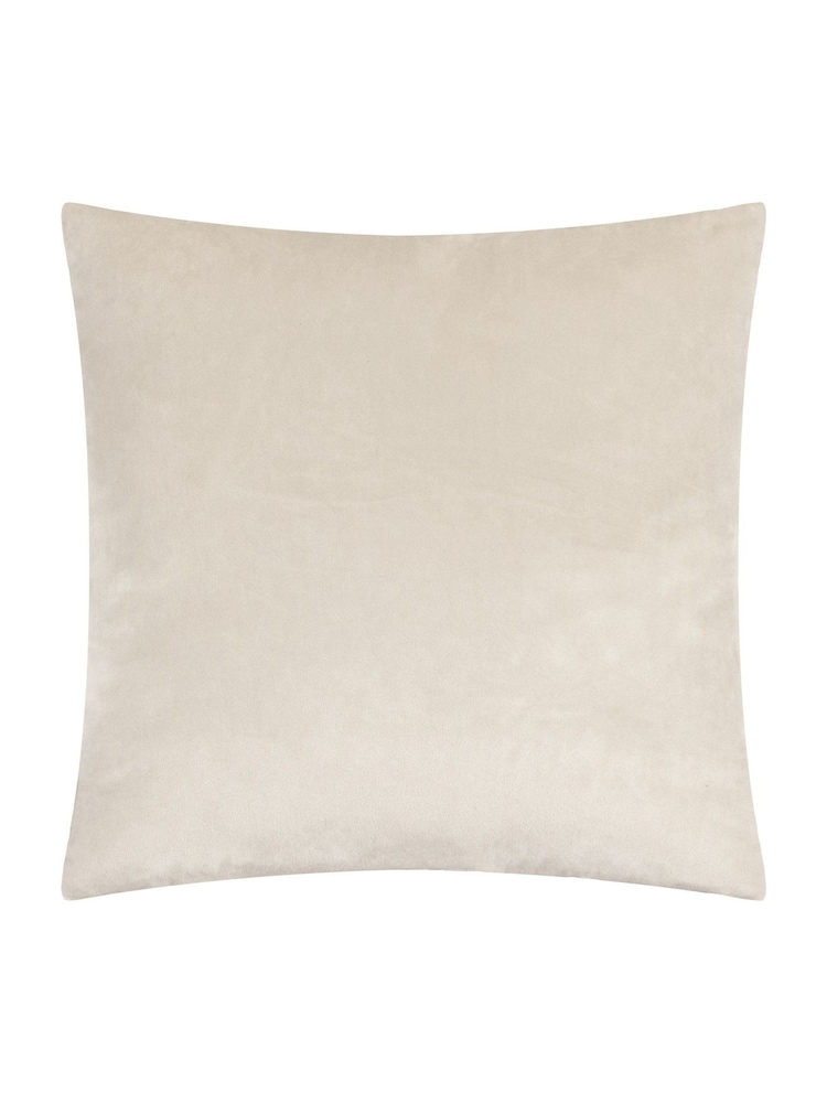 Paoletti Oyster Savoy Stripe Velvet Cushion - Image 2 of 4 Paoletti Oyster Savoy Stripe Velvet Cushion - Image 2 of 4