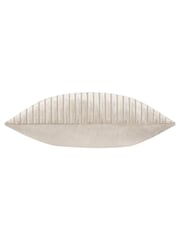 Paoletti Oyster Savoy Stripe Velvet Cushion - Image 3 of 4