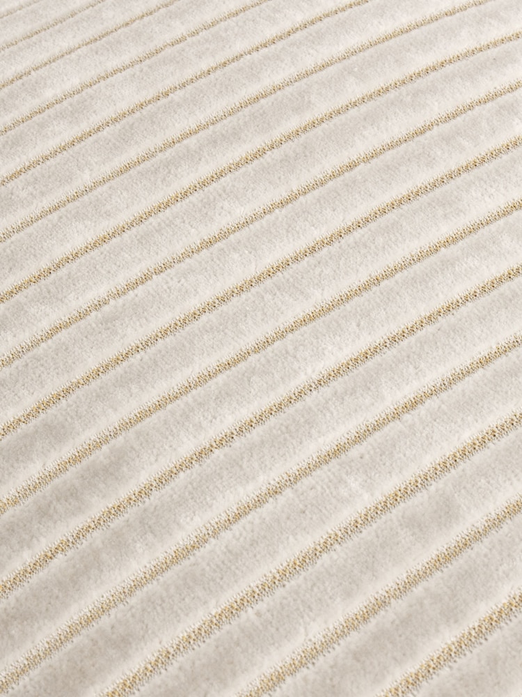 Paoletti Oyster Savoy Stripe Velvet Cushion - Image 4 of 4 Paoletti Oyster Savoy Stripe Velvet Cushion - Image 4 of 4