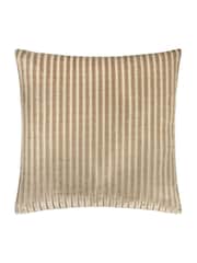 Paoletti Mink Savoy Stripe Velvet Cushion - Image 1 of 4