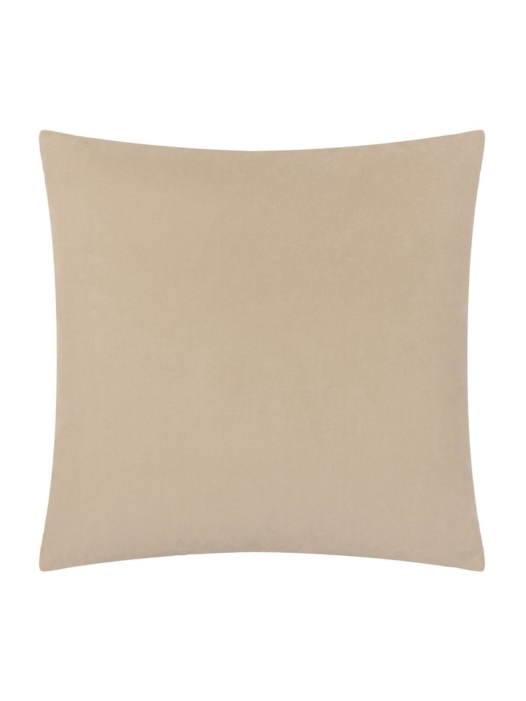 Paoletti Mink Savoy Stripe Velvet Cushion - Image 2 of 4 Paoletti Mink Savoy Stripe Velvet Cushion - Image 2 of 4