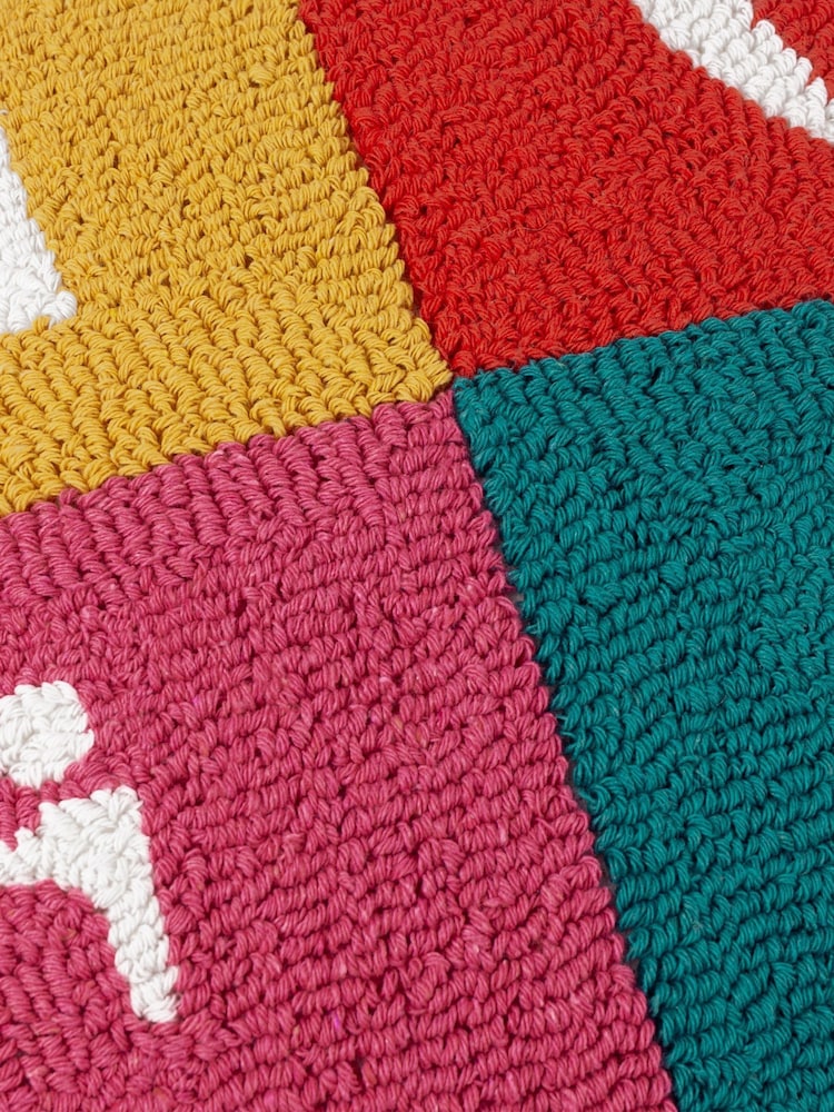 Furn Multicolour Noelle Loop Tufted Cushion - Image 4 of 4 Furn Multicolour Noelle Loop Tufted Cushion - Image 4 of 4