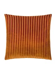 Paoletti Brick Savoy Stripe Velvet Cushion - Image 1 of 4