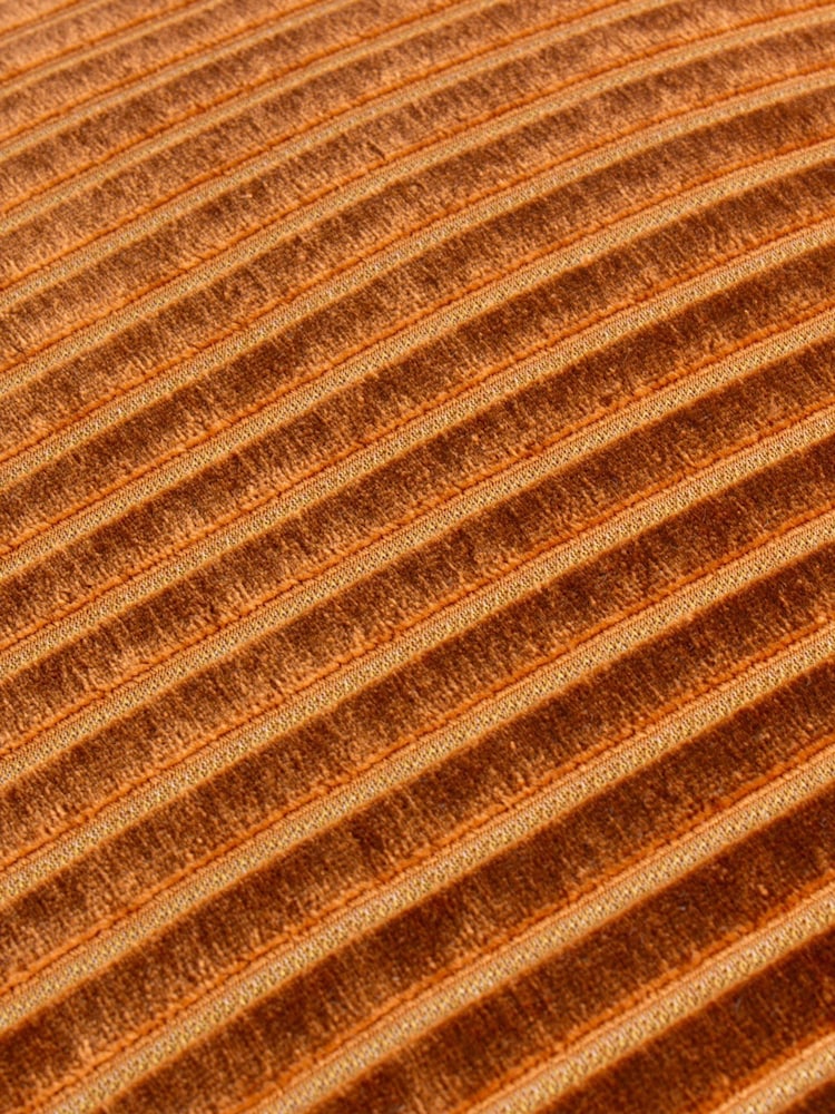 Paoletti Brick Savoy Stripe Velvet Cushion - Image 4 of 4 Paoletti Brick Savoy Stripe Velvet Cushion - Image 4 of 4