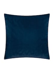 Paoletti Navy Savoy Stripe Velvet Cushion - Image 2 of 4