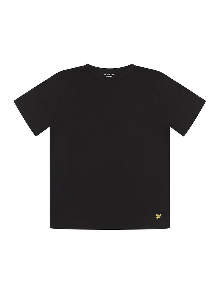 Lyle & Scott Black Boys Onyx T-Shirt & Cuffed Joggers Set - Image 2 of 6 Lyle & Scott Black Boys Onyx T-Shirt & Cuffed Joggers Set - Image 2 of 6