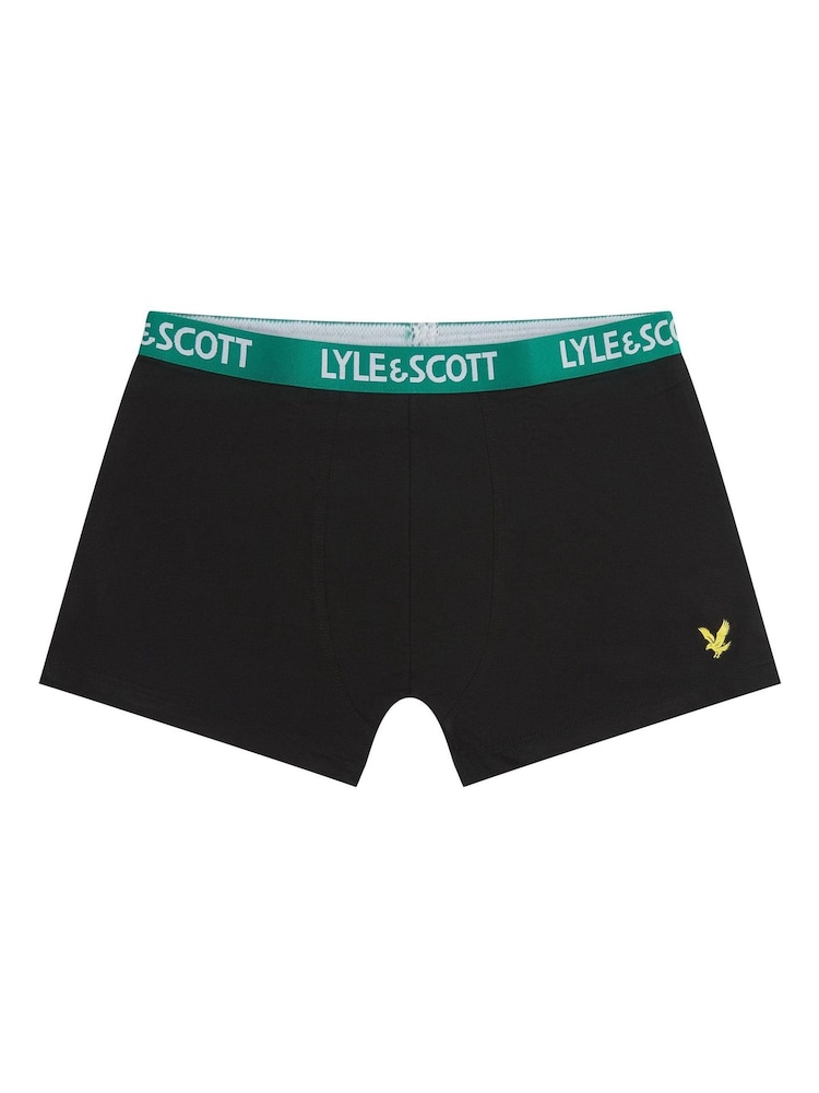 Lyle & Scott Black Boys Ned Underwear Trunks 5 Pack - Image 2 of 6 Lyle & Scott Black Boys Ned Underwear Trunks 5 Pack - Image 2 of 6