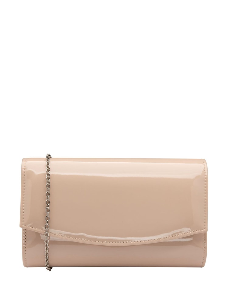 Ravel Nude Clutch Bag with Chain - Image 1 of 4 Ravel Nude Clutch Bag with Chain - Image 1 of 4