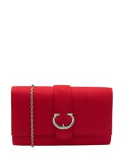 Ravel Red Clutch Bag with Chain - Image 1 of 4