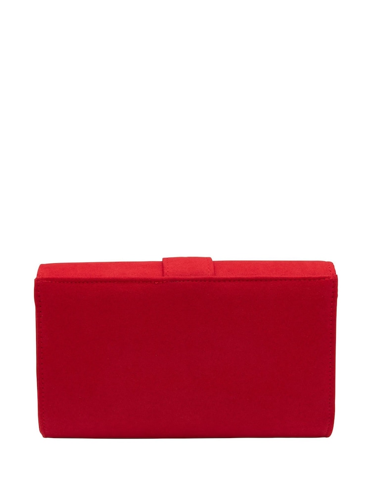 Ravel Red Clutch Bag with Chain - Image 2 of 4