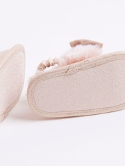 River Island Fur Bow Glam Slippers - Bild 4 von 5