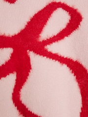 River Island Pink Fluffy Bow Jumper - Image 4 of 4